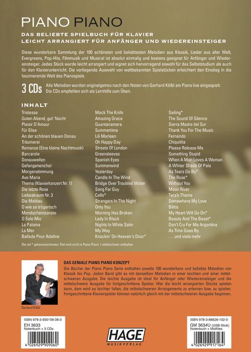 Produktbild Piano Piano. Notenbuch (Deutsch, Gerhard Kölbl, 2003)