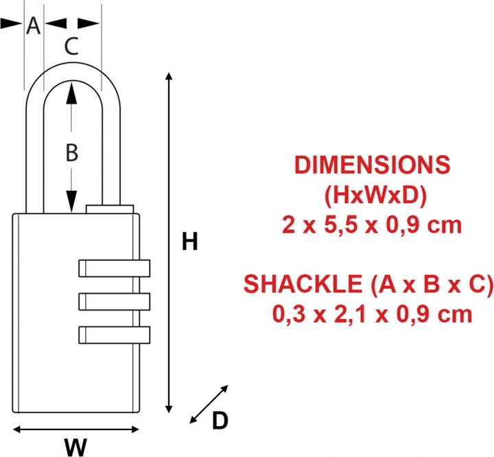 Produktbild Master Lock Zahlenschloss aus Aluminium Stahlbügel 7620EURDCC