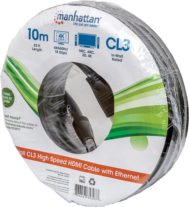 Produktbild Manhattan HDMI (Typ A) — HDMI (Typ A) (10 m, HDMI)
