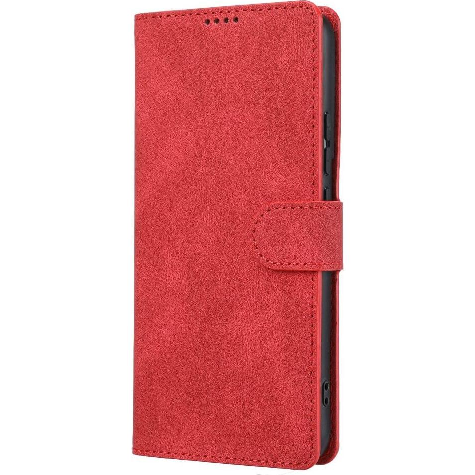 Thumbnail - Cover-Discount Galaxy S23+ - Leder Etui Hülle rot (Samsung Galaxy S23+), Smartphone Hülle, Rot