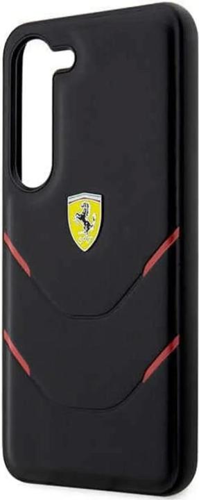 Actual product image Ferrari FEHCS23SPBAK S23 S911 czarny/black hardcase Hot Stamp Lines (Samsung Galaxy S23)