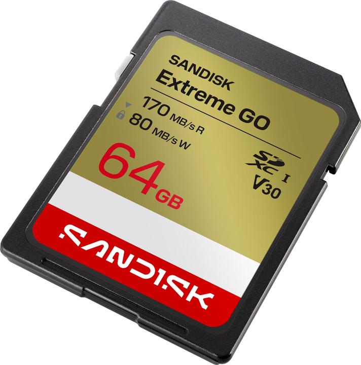 Image du produit SANDISK Extreme Go (64 Go, SDXC, UHS-I)