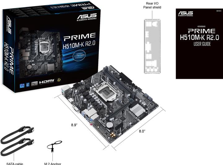 Produktbild ASUS PRIME H510M-K R2.0 (LGA 1200, Intel H510, mATX)