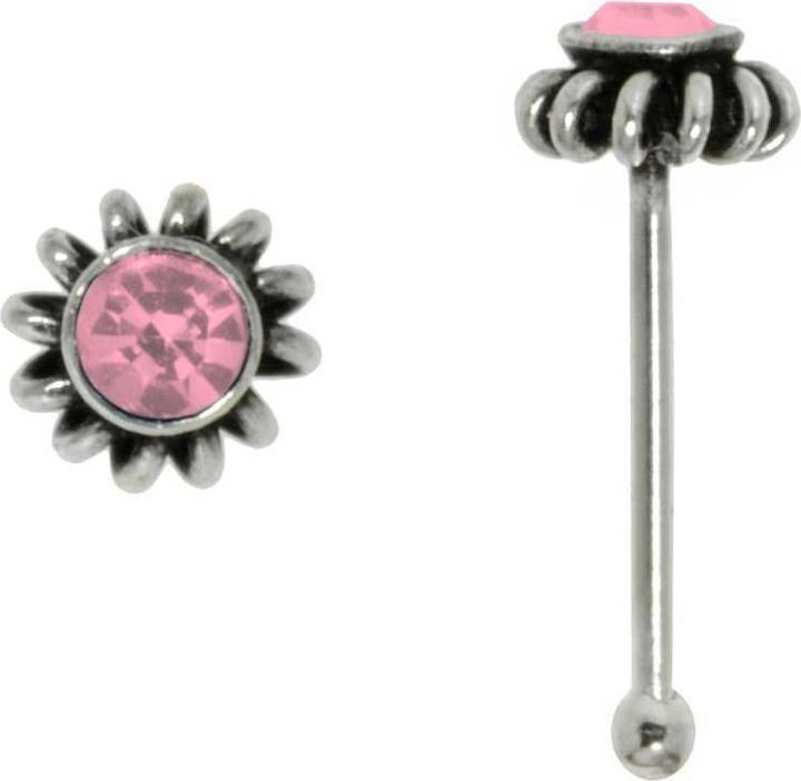 Rosa brillante, argentato