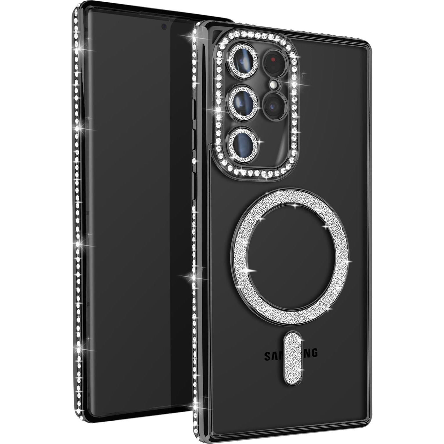 Avizar Glamor Guard Case (Samsung Galaxy S22 Ultra), Smartphone Hülle, Schwarz