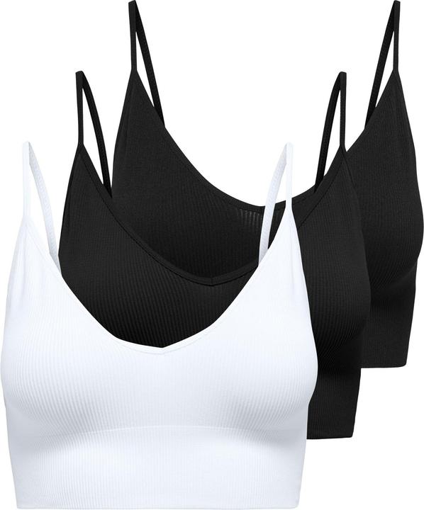 Produktbild Only ONLVICKY rib 3-pack Top Schlafanzug Oberteil (L, 3er Pack)