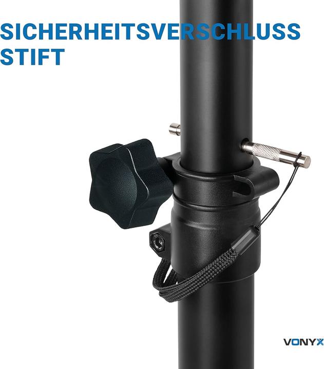 Actual product image Vonyx Höhenverstellbarer Lautsprecherständer (1 pcs., Wall installation, Height-adjustable)