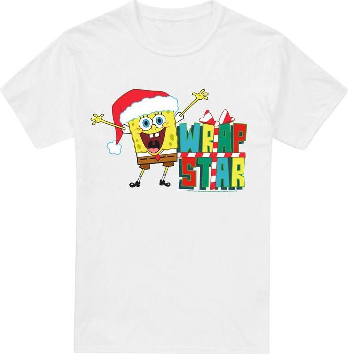 Produktbild Spongebob Squarepants Wrap Star At Christmas TShirt (4XL)