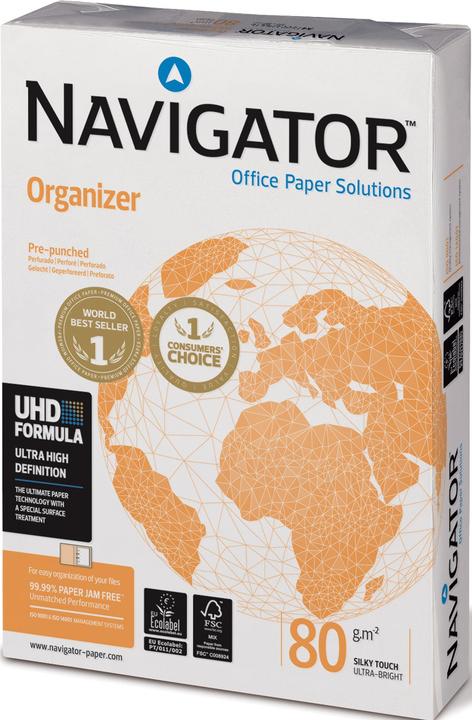 Actual product image Navigator Copy paper organiser 824709A80S 2-fold gel. 2,500 sheets. (A4, 80 g/m²)