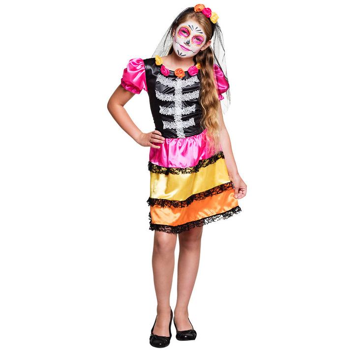 Actual product image Boland Children costume Niña Calavera: Dia De Los Muertos dress (110, 116, 122, 128)