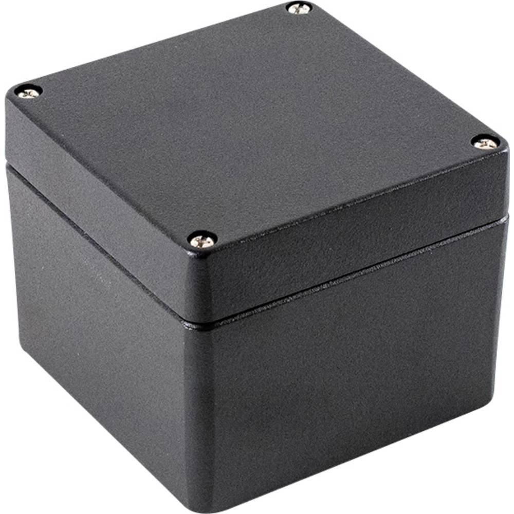 Hammond Metallgehäuse 1590 100x100x80mm Aluminium, Druckguss Schwarz IP68 (Gehäuse), Elektronikzubeh