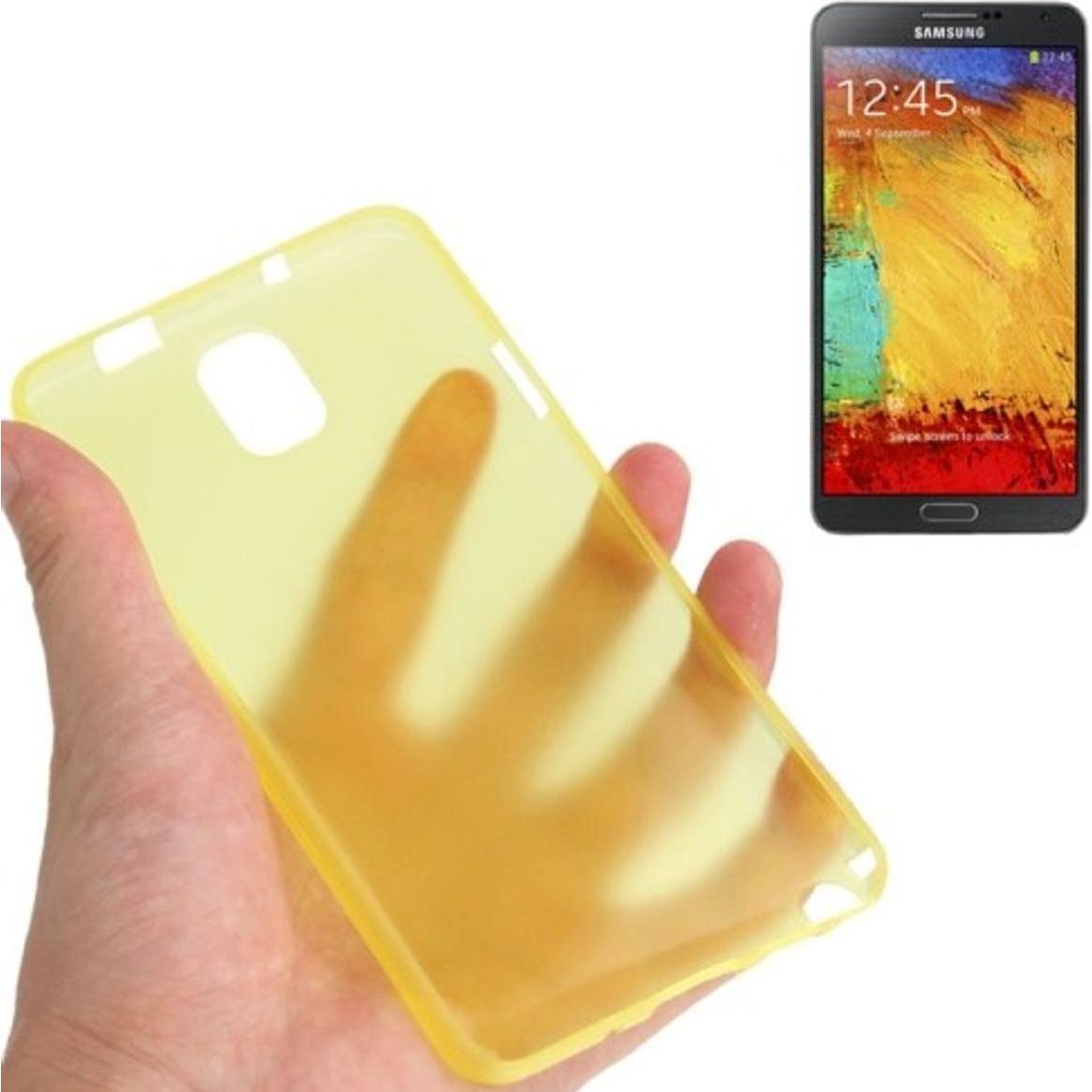 Thumbnail - König Design Schutzhülle Case Ultra Dünn 0,3mm für Handy Samsung Galaxy Note 3 N9000 Gelb Transparent (Samsung Galaxy No...