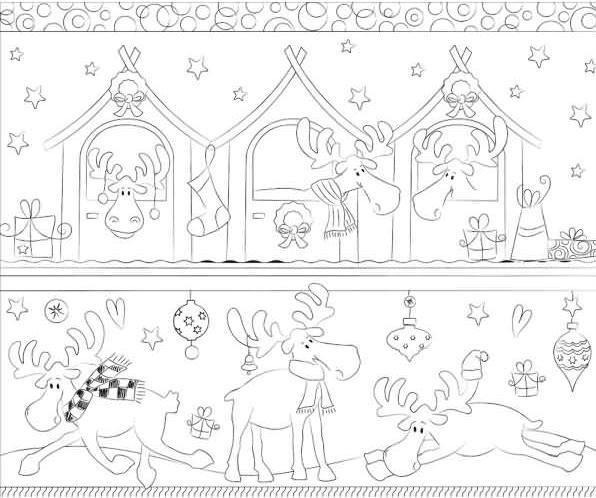 Produktbild Ursus Tischset zum Ausmalen Elche (1 x, 33 x 40 cm)