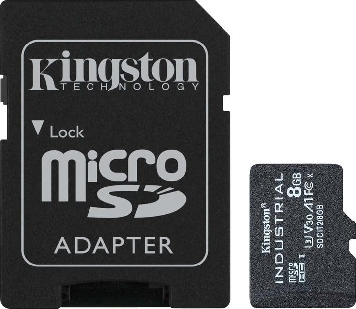 Kingston microSDHC Industriële pSLC (microSDHC, 8 GB, U3, UHS-I)