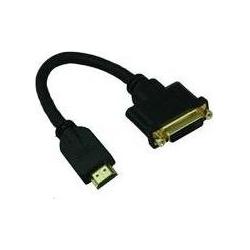 Thumbnail - MicroConnect Videoanschluss (HDMI, 15 cm), Data + Video Adapter, Schwarz