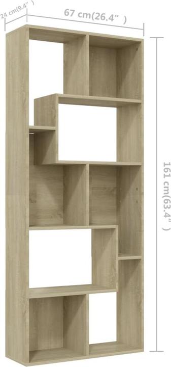 Produktbild vidaXL Bücherregal (67 x 24 x 161 cm)