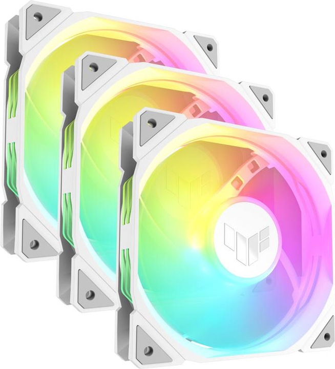 Actual product image ASUS Fan TUF GAMING TR120 FAN ARGB REV WHT 3IN1 (120 mm, 3 x)
