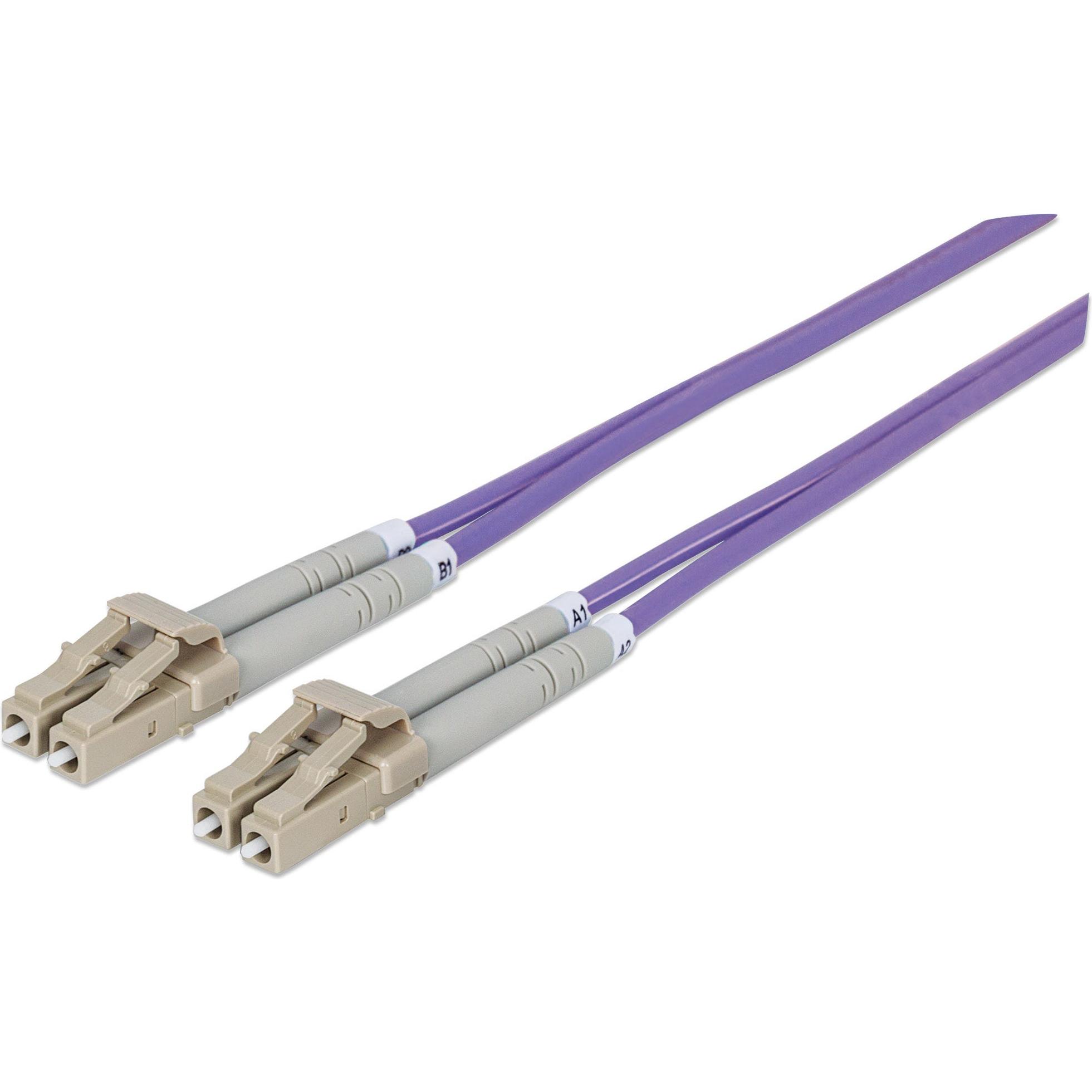 Intellinet LWL Anschlusskabel LC/LC Multimode OM4 (CAT8.2, 1 m), Netzwerkkabel
