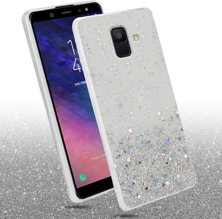 Actual product image Cadorabo TPU cover sparkling glitter (Samsung Galaxy J6 (2018))