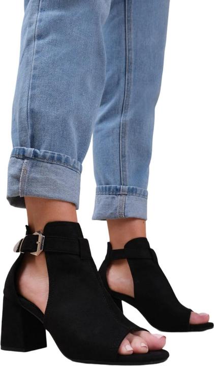 Actual product image Where's That From Womens/Ladies Lisa Suede Open Toe Block Heel High Heels (41)