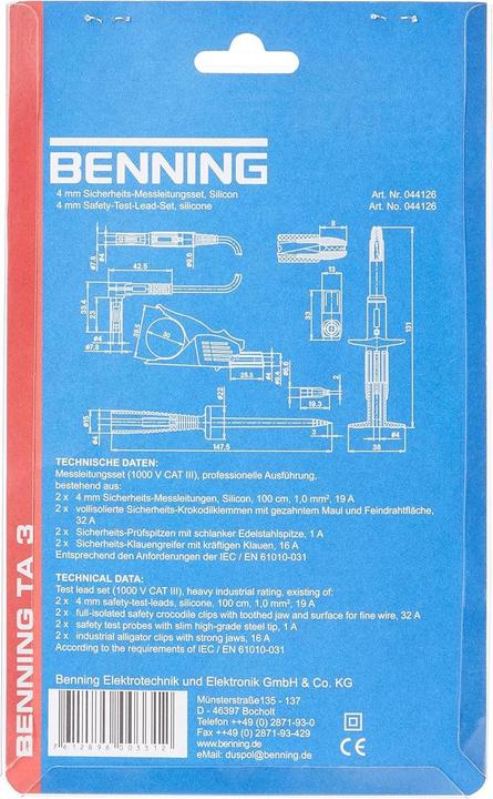 Produktbild Benning Sicherheits-Messleitungs-Set (