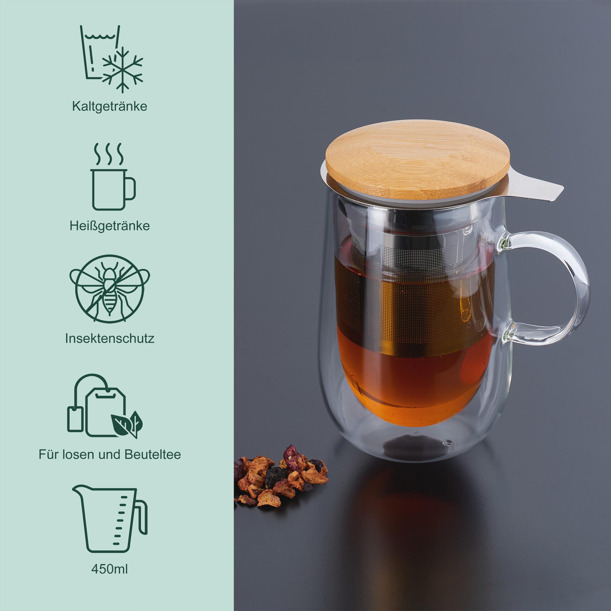 Thumbnail - Relaxdays, Tasse, Teeglas (430 ml, 1 x)