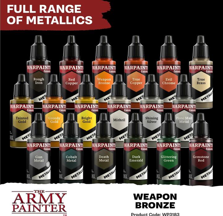 Productafbeelding The Army Painter Metallic kleur Warpaints Fanatic: Wapen Brons 18 ml
