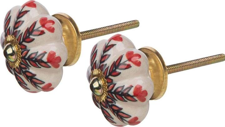 Produktbild Tranquillo Möbelgriff handgemacht, Ø 4.5 cm, Weiss/Gold