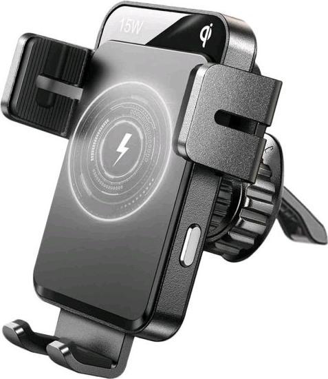 Actual product image Joyroom JR-ZS219 Car Grille Holder with Qi Inductive Charger (Black)