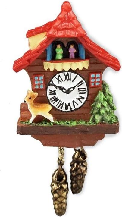 Actual product image Reutter 001.394/5 - Cuckoo clock with red roof, miniature