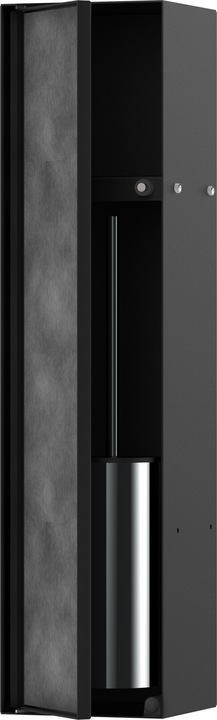 Produktbild hansgrohe XtraStoris Rock Toilettenbürstenhalter, mit Ablage, befliesbare Tür, rahmenlos, 145x140x
