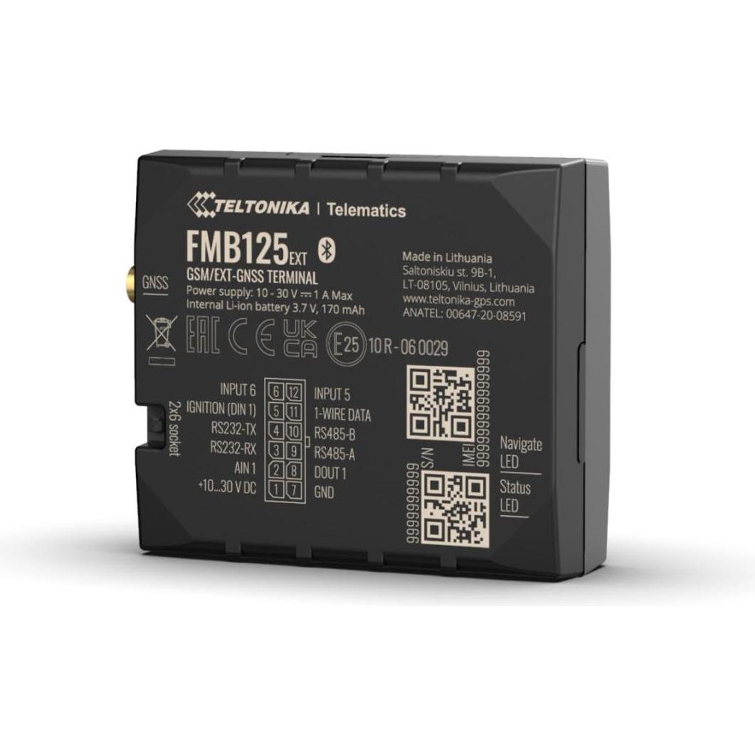 Teltonika, Accessori per navigatore GPS, FMB125 – Vielseitiger 2G-Fahrzeugtracker mit RS232- und RS485-Schnittstellen