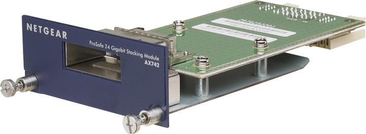 Actual product image Netgear AX742, two 24 Gigabit Ethernet XFP adapter modules (Switch module)
