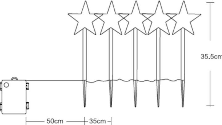Produktbild FHS LED Leuchtstäbe 'Stern' 5er Set (0.24 m)
