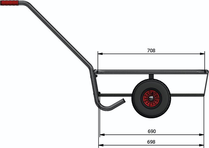 Actual product image Fetra Handcart 6091 pneumatic tyres