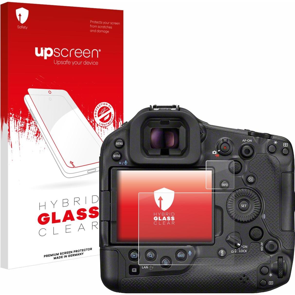upscreen Schutzglas Schutzfolie Glas Folie Displayschutz klar (Displayschutz, EOS R1), Kameraschutz, Transparent