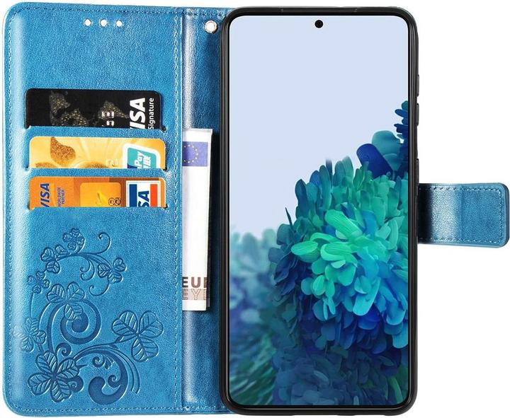 Actual product image König Design Case Mobile Protection for Samsung Galaxy S21 Case Flip Cover Pocket Cases Blue New (Samsung Galaxy S21+)