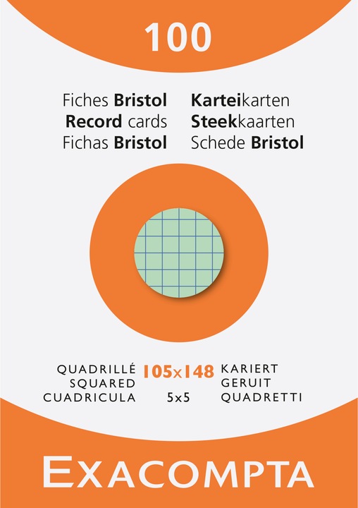Actual product image Exacompta Index cards (A6, 205 g/m², 100 x)