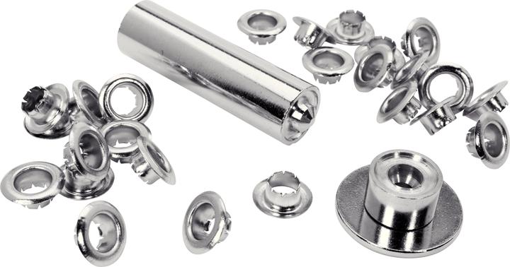 Actual product image Rapid Eyelets 6mm 25 pieces + insertion tool