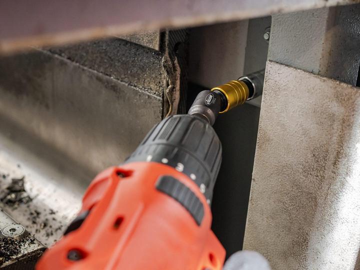 Actual product image Vigor Nut-driver adapter ∙ with hinge ∙ V7614 ∙ Hexagon, solid 6.3 (1/4 inches) ∙ Square, solid 6.3…