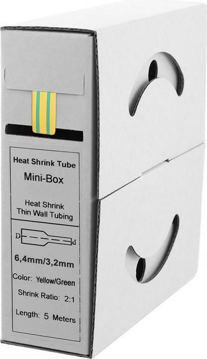 Immagine prodotto Offgridtec Tubo termorestringente verde/giallo 6,4 mm > 3,2 mm 2:1