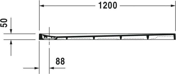 Image du produit Duravit Receveur de douche rectangulaire STONETTO 1200x1000x50mm béton gris