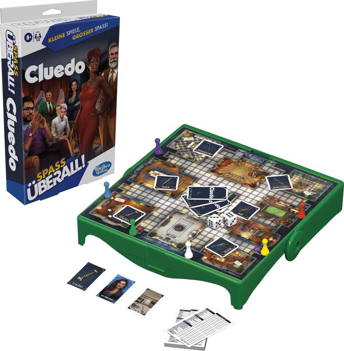 Actual product image Hasbro Gaming Cluedo Compact, portable game for 3-6 players, travelling game for children, fun anywhere (German, 3 - 6 Players)