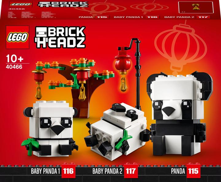 Produktbild LEGO Pandas fürs chinesische Neujahrsfest (40466, LEGO Brickheadz)