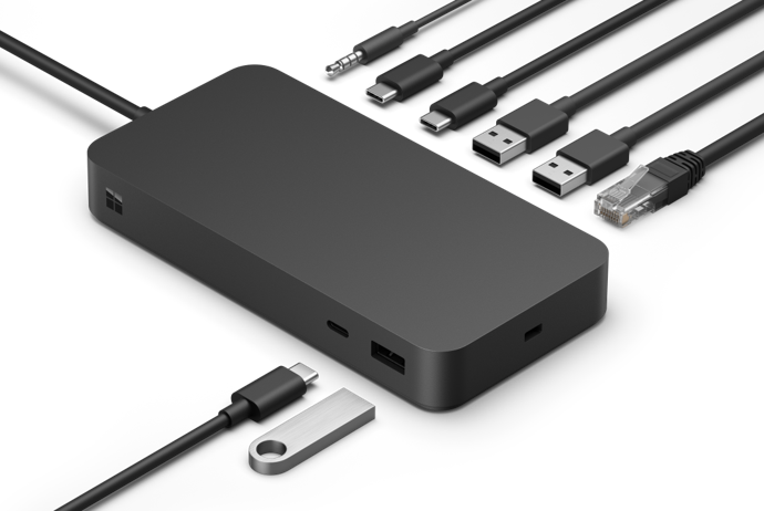 Actual product image Microsoft Surface Thunderbolt 4 Dock (Thunderbolt, 8 Ports)