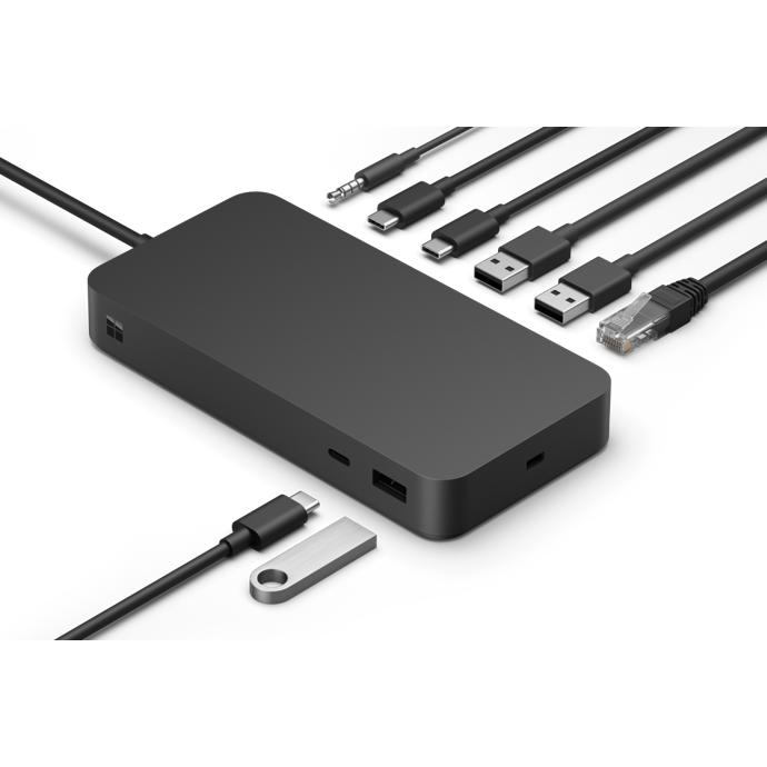 Thumbnail - Microsoft Surface Thunderbolt 4 Dock (Thunderbolt, 8 Ports), Dockingstation + USB Hub, Schwarz