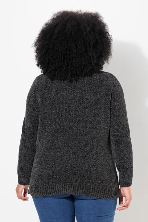 Actual product image Ulla Popken Soft Textured Chenille Oversized Fit Sweater (50, 52)