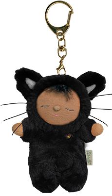 Actual product image Olli Ella Cozy Bag Charm Cat Nox