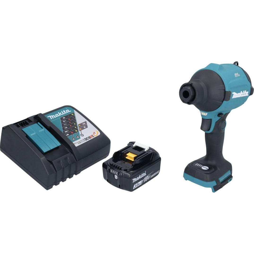 Thumbnail - Makita, Laubsauger + Laubbläser, DAS 180 RF1 Akku Gebläse 18 V Brushless + 1x Akku 3,0 Ah + Ladegerät (Akkubetrieb, La...