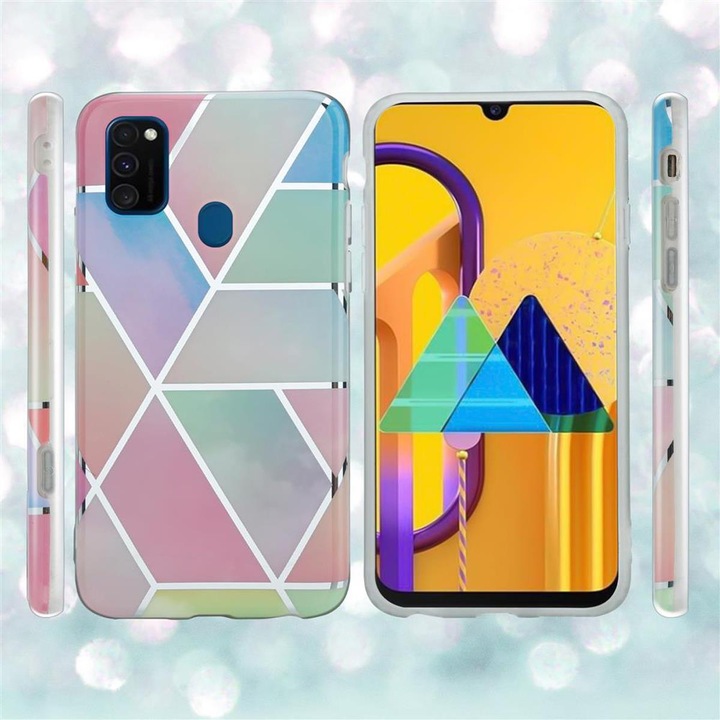 Actual product image Cadorabo IMD TPU Colorful Marble Cover (Huawei P20 Lite)